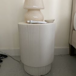 Two West Elm Fluted Bedside Tables