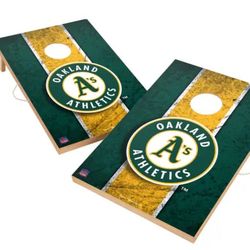 A’s corn hole Set