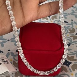 Solid Sterling Silver 925 Link Necklace