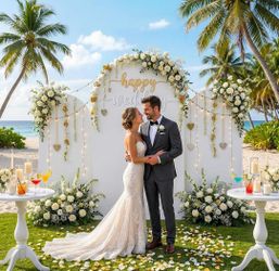 Toolterritary Set of 3 Metal Arch Backdrop Stand with Cover Set, (7.2FT, 6.6FT, 6FT Wedding Arch and Cover Set), Backdrop Arch for Party, Baby Shower,