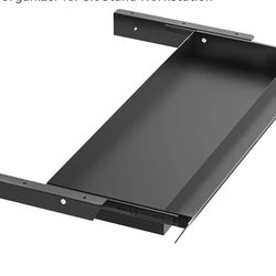 New Large Under Desk Mounted Sliding Drawer with Pencil Tray and 60 Degree Tilt Panel to Pull Out, 30'' Long & 13'' deep Large Storage Organizer for S