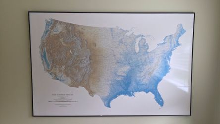 Framed U.S. Map