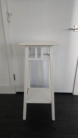 IKEA White Patio Side Table / Plant Stand – $35