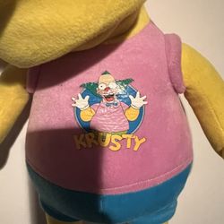 Large Carnival Size Bart Simpson With Krusty Clown Hat And Shirt 