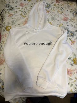 Large white hoodie sweater
