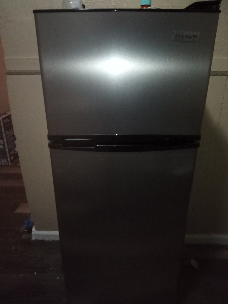 Stainless Steel Refrigerator, 7.5 Cubic Ft, Like New.