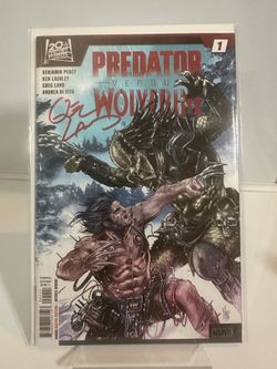 Marvel Predator Versus Wolverine #1 1st Printing Signed By Greg Land.