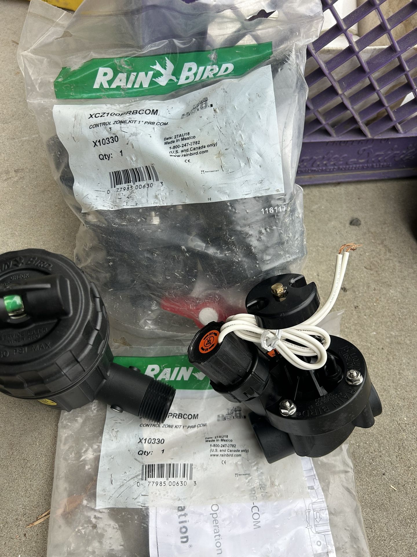 Sprinkler valves rain birds brand new