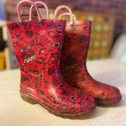 Light-up Rain Boots  13C Girl
