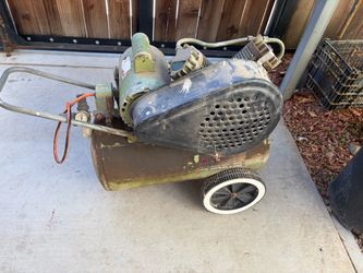 Portable Air Compressor with Tank and Wheels