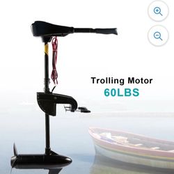 Cloud Mountain 60 Lbs. Thrust Electric Transom Mounted Trolling Motor Fishing Boats Saltwater Freshwater 28 In. Shaft. 