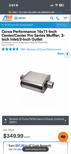 Corsa mufflers