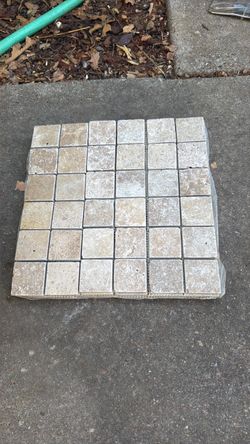 8 sq.ft. 2” Squares,Travertine S.W.Arl.