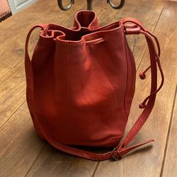Hobo Leather Bucket Bag