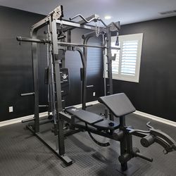 Smith Machine 2001 | Multi-Use Adj Bench | Gym Equipment | Fitness | Squat Rack | Excercise |🔴WEIGHTS AND BARBELL SOLD SEPARATELY 🔴 FREE DELIVERY 🚚