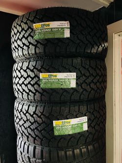 4 NEW 28545R22 TBB All Terrain tires and ALIGNMENT for $680 installed and balanced. 28545R22 285/45/22 285/45/R22 285 45 22 285 45 R 22  Alignments do