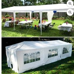Newww10'x30' Wedding Party Tent Outdoor Canopy Tent with 8 Side Walls White1|-