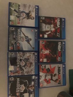 **Ps4 nba 2k and ps4 madden BUNDLE **GAMES ONLY**