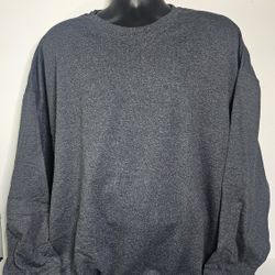 Athletic Works Black Heather Fleece Crew Sweatshirt Mens 3XL 