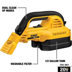 DEWALT DCV517B 20V MAX

1/2-Gallon Wet/Dry Portable Vacuum (New Open Box - Tool Only)