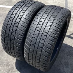 2USED TIRES YOKOHAMA.        285/45/22.      80% TREAD.     @$120, INSTALLED 