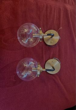 Gold and black light fixtures