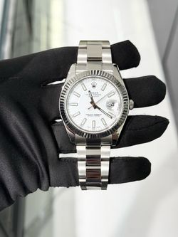 2019 Rolex Datejust 41mm White Stainless With Box