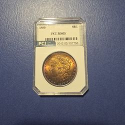 Collectible Coin 1889 PCI MS65 Morgan Dollar 