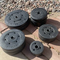 Assorted Sand Weights & A-Frame Plate Rack