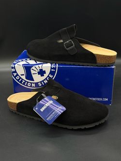 Birkenstock  Black Suede Clogs Mens 7-12