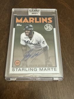 Starling Marte 2021 Topps 35th Anniversary Autographed Card