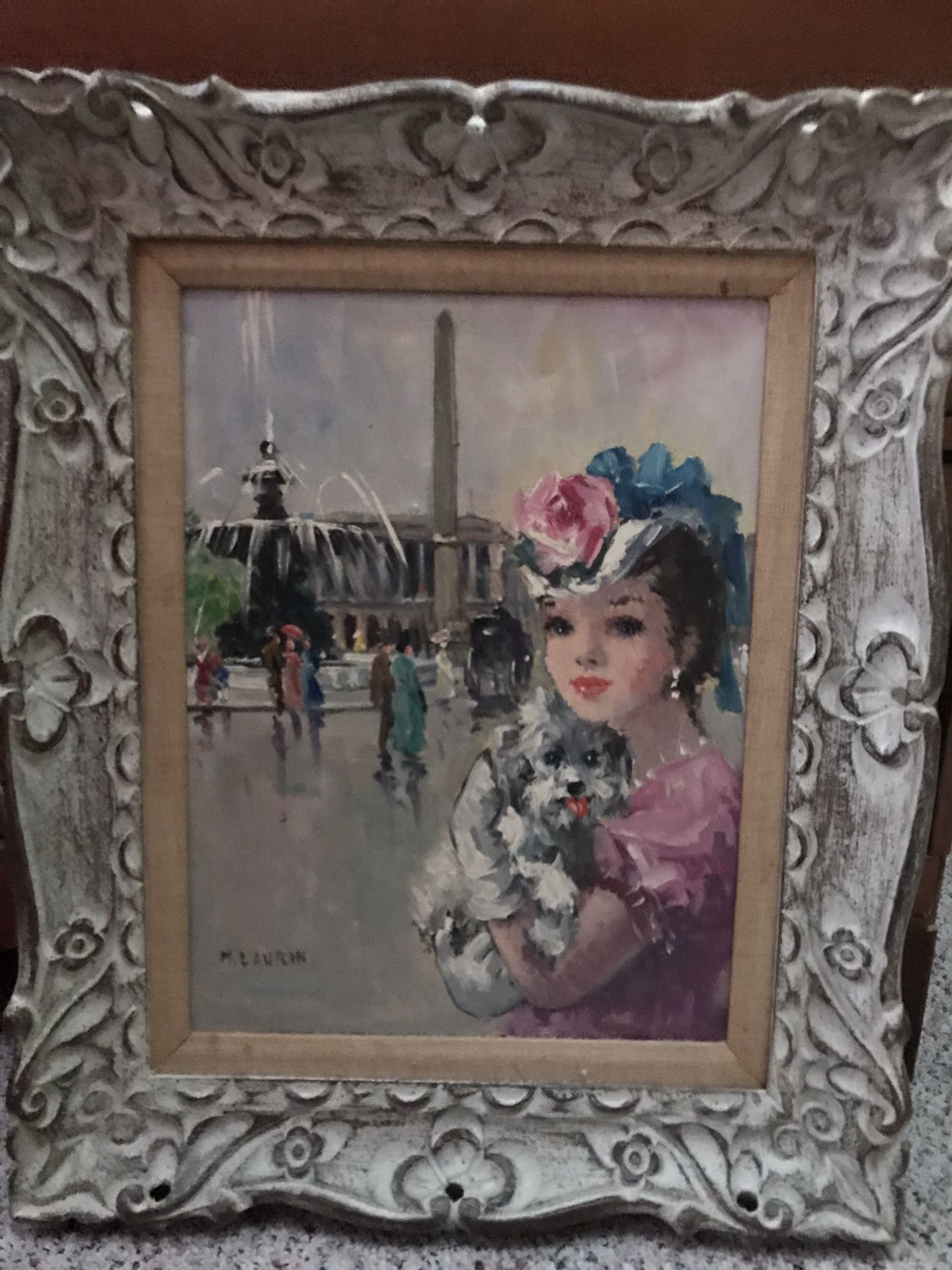 M. Laurin Signed Oil Painting