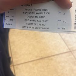 Vanilla ice   2.  t  i  c  k  e  t. S