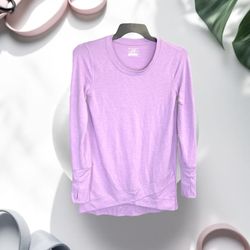 Tek Gear Dry Tek Lavender Long-Sleeve Active Wear Athletic Long-Sleeve Top w Thumb Slits Women XS