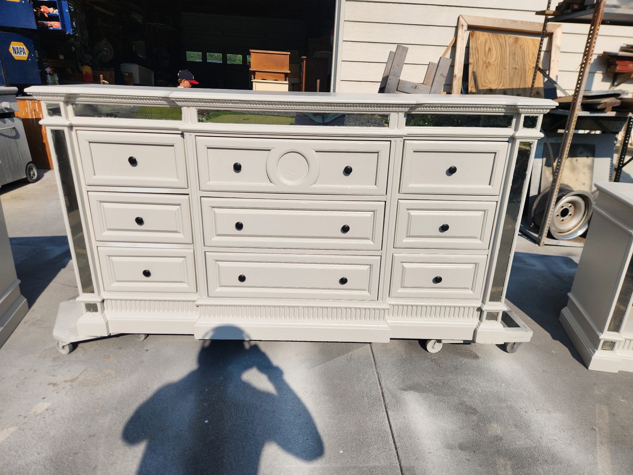 Large Dresser And Two Nightstands