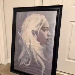 Framed Daenerys Targaryen Fabric Post