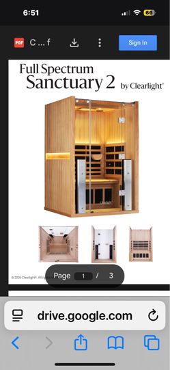 Clearlight Sanctuary 2 Sauna