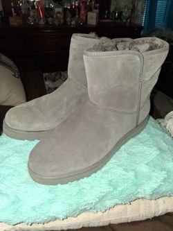 Women's Grey ugg booties size 8