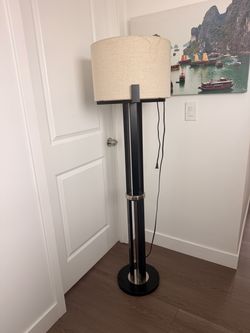 Modern Floor Lamp with Drum Shade