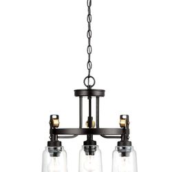 Knollwood 3-Light Blackened Bronze 