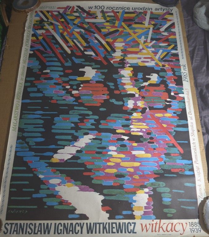 Stanislaw Ignacy Witkiewicz 100th birthday poster by famous W.Swierzy 26.5 x 38.5"