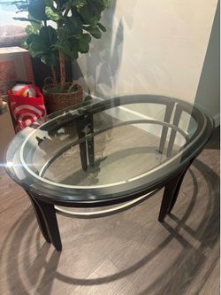Glass coffee table