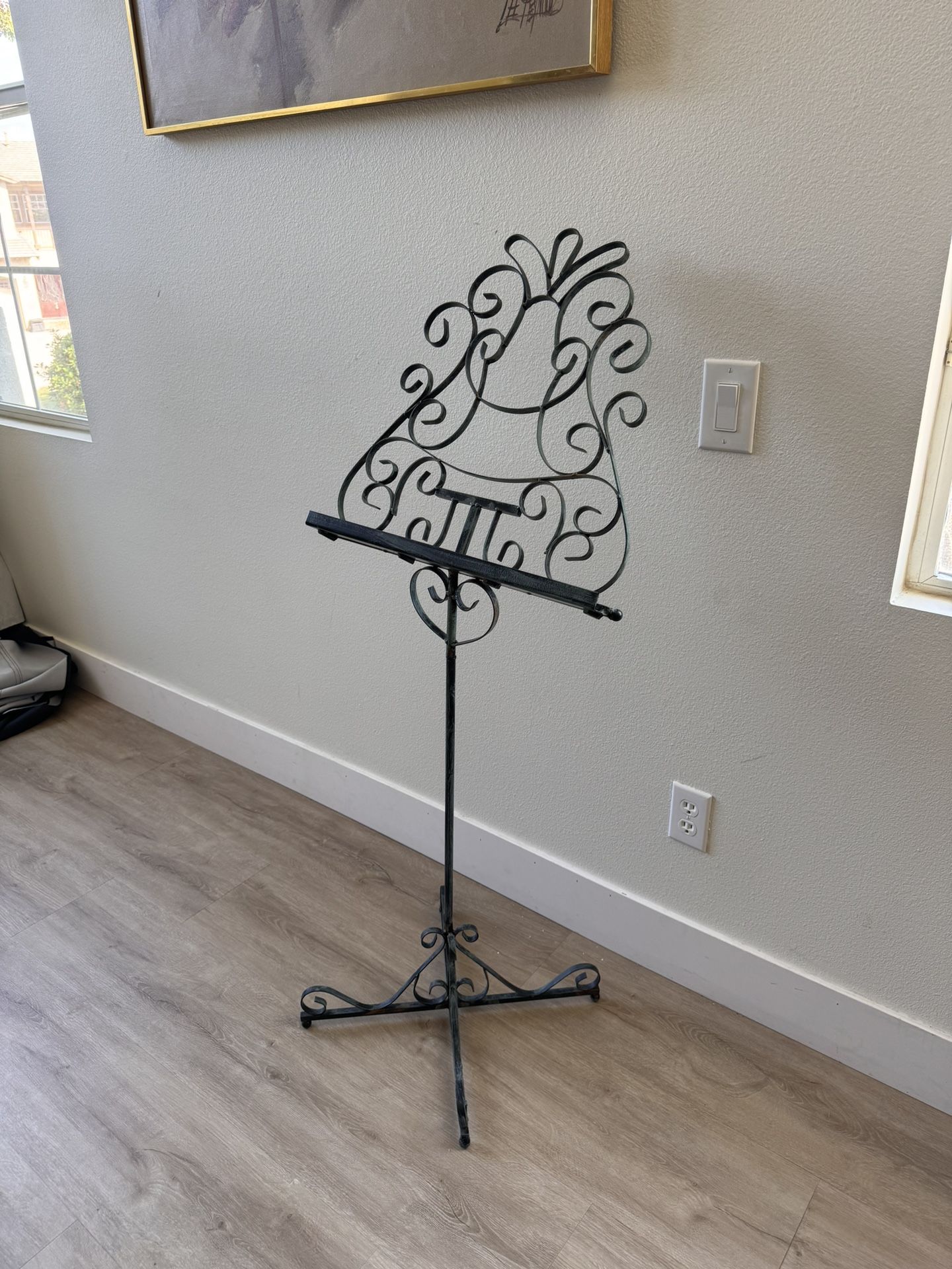 Antique Wrought Iron Music Stand