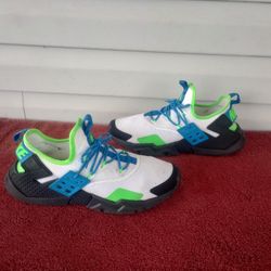 Nike Air Huarache Drift White/Black-Blue Nebula AH7334 102 Mens Size 9.5