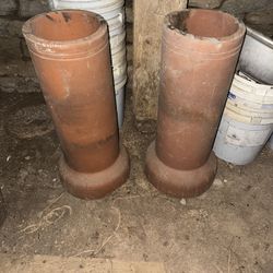 2 Vintage Chimney Pots