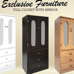 Tall Closet With Mirrors
