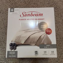 Sunbeam Fleece Heated Blanket Queen