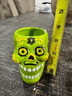 Sugar skull / dia de los muertos  plant holder