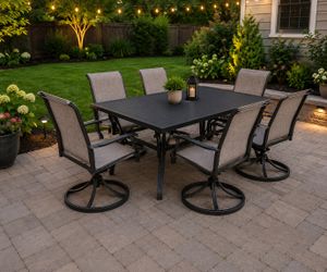 7 pc new in box patio table  set