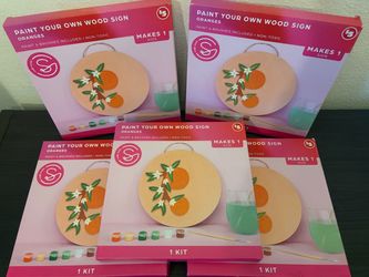 Set of 5 - Paint Your Own Sign Kits - Oranges